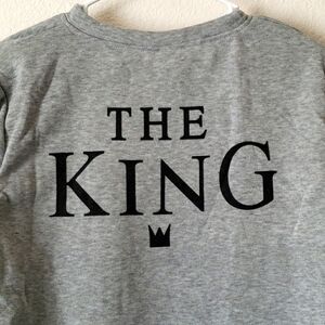 The King Grey Sweatshirt Size Large